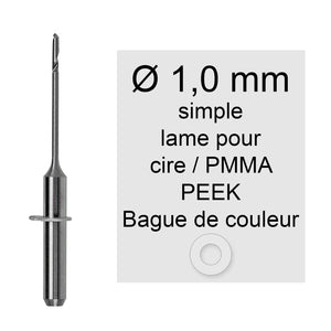 Rotatifs 1 mm simple lame VHF machines K4 / N4 / Z4 pour cire / PMMA / PEEK